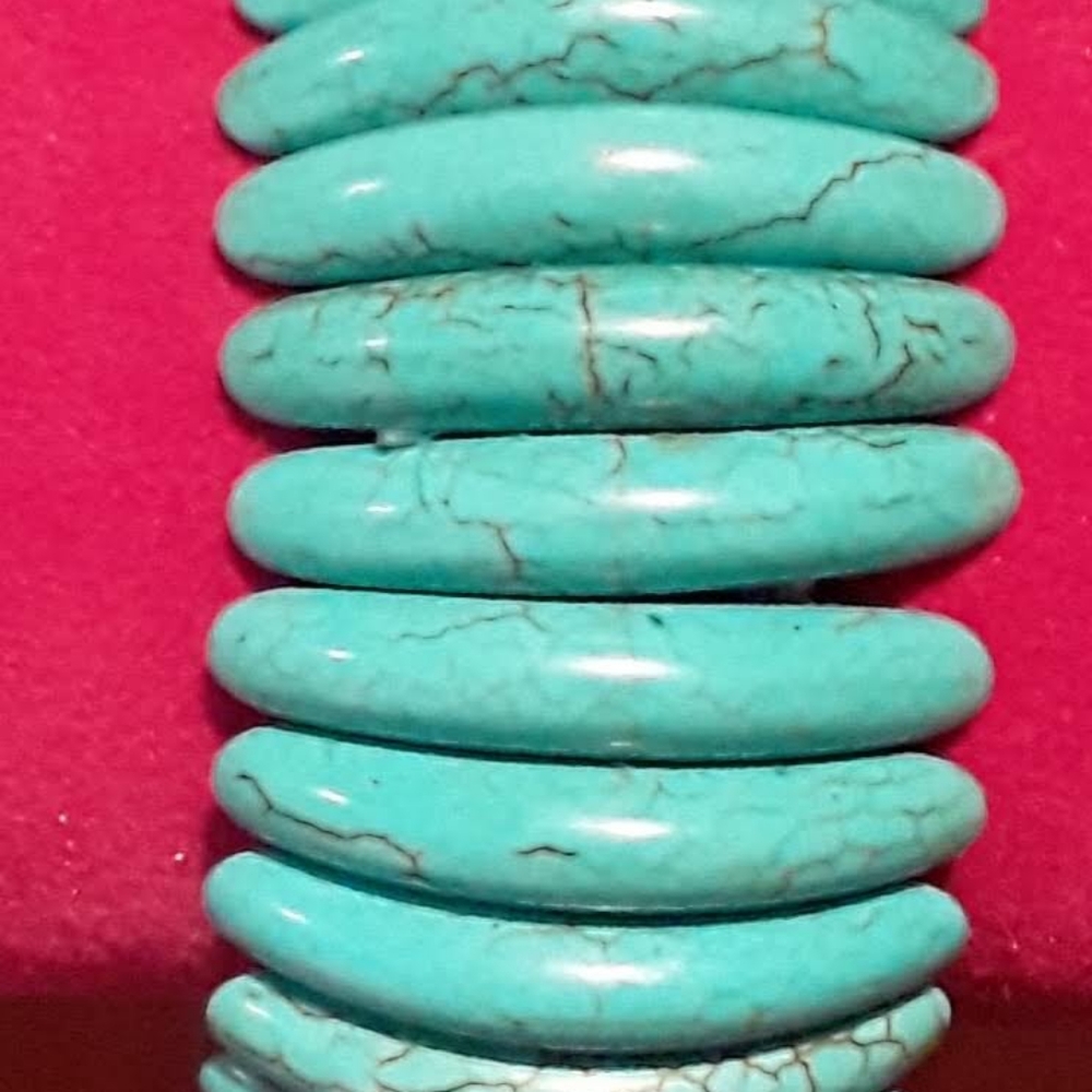 BLUE TURQUOISE BANGLE BRACELET